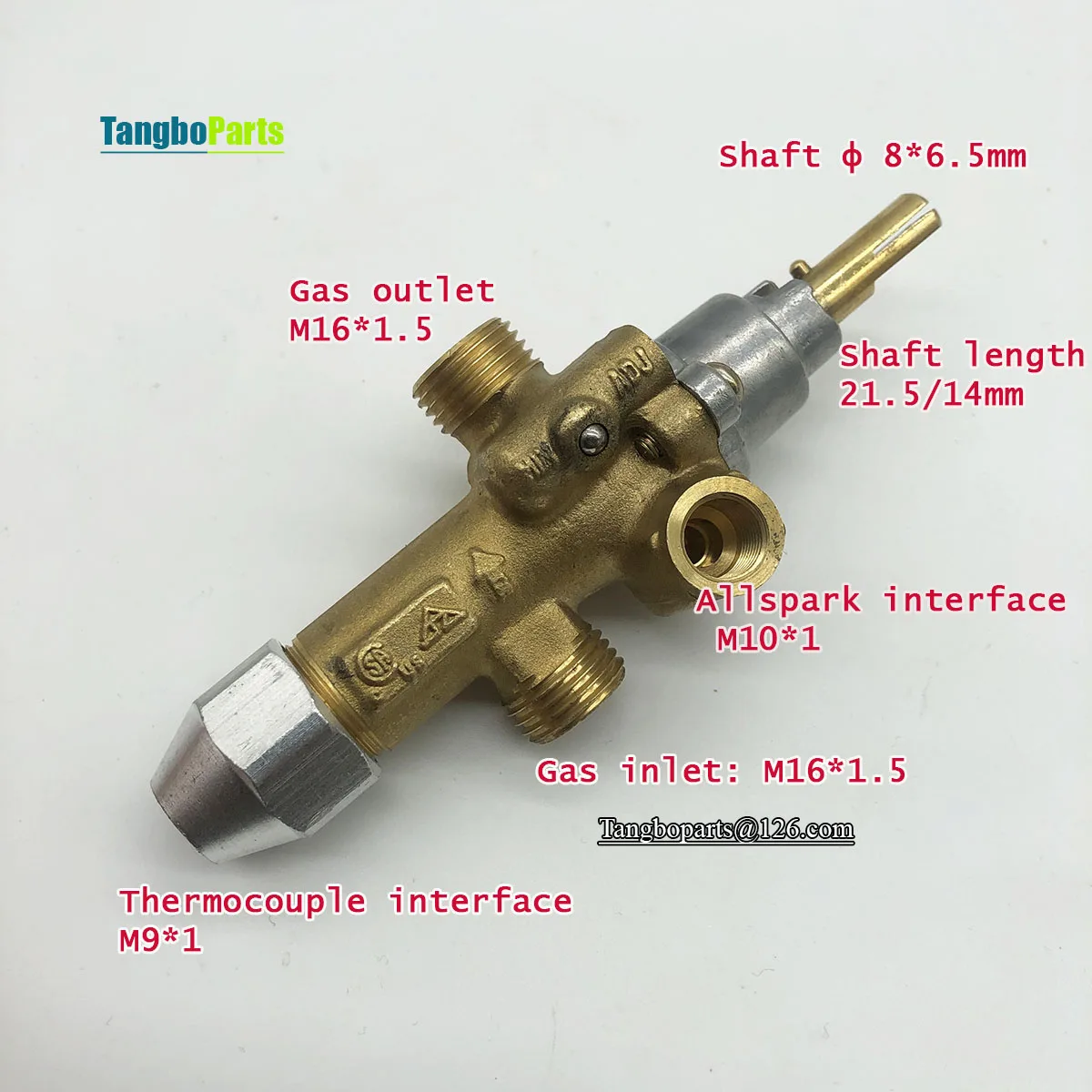 LPG NG Gas Flameout Protection Gas Safety Valve With Pilot Burner Thermocouple For Gas Stove Burner Cooker