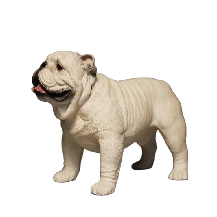 Custom American Bully Pitbull Dog Pet Realistic Educational Painted Figure Toys Collector Decor Animals Model