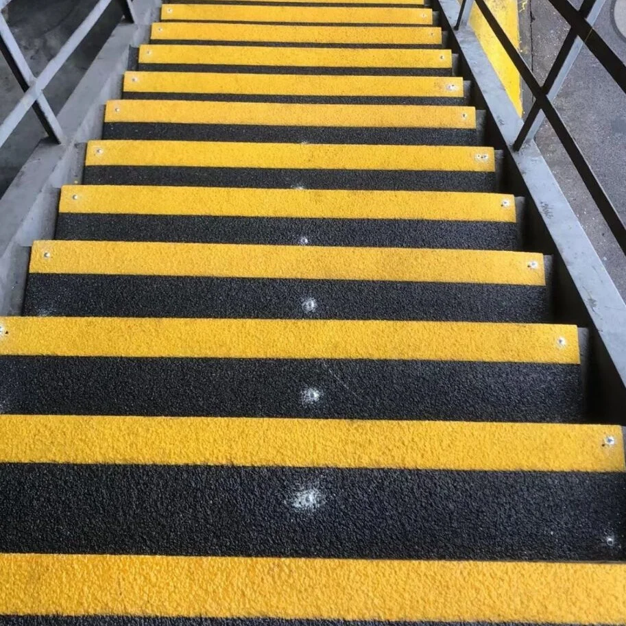 Anti-Slip GRP FRP Stair Treads fiber glass stair nosing