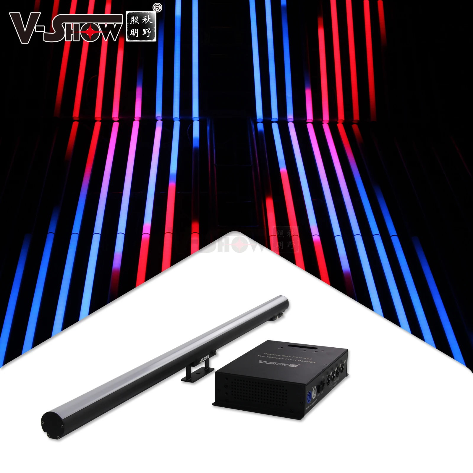 V-Show Stage Lighting 16pcs With Controller Pixel Bar  40*5050SMD RGB 3IN1 DMX LED Pixel Tube For DJ Disco