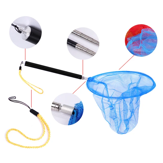 Stainless Steel Outdoor Fishing Telescopic Hand Net Pole