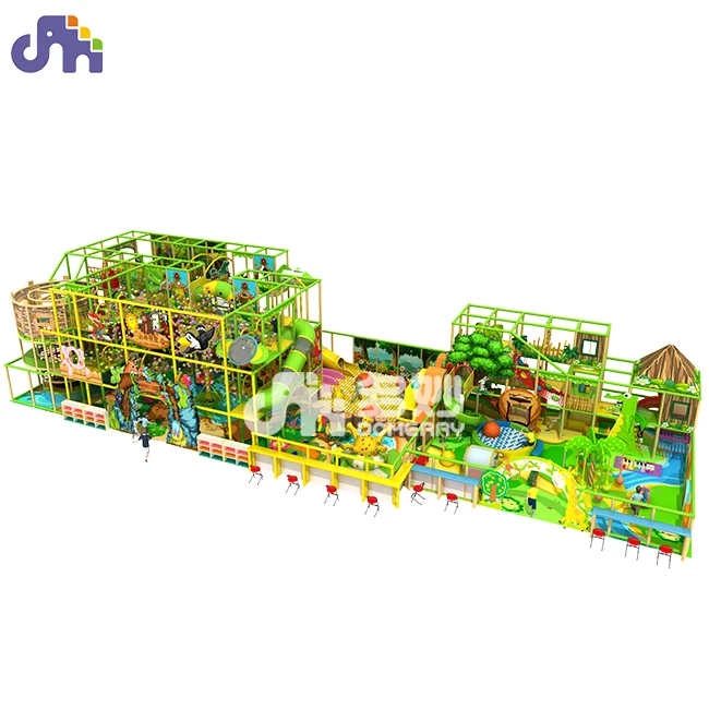 commercial jungle theme children slide activity indoor play center play ground kids amusement