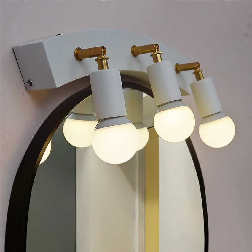 Wholesale Modern LED Lighted Hollywood Vanity Makeup Mirror front lamp Curved Design for Home  Bathroom Use