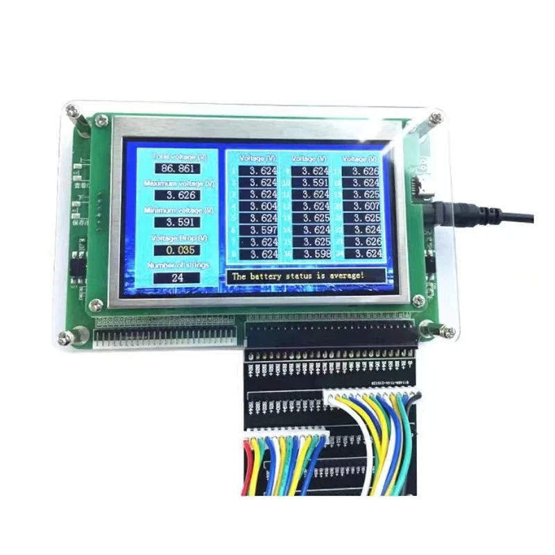 ЖК-дисплей 24S литий 18650 Батарейный блок одиночные сотовые напряжение тестер измерения идентифицировать номер строки LiFePo4 литий-ионная аккумуляторная батарея тестер