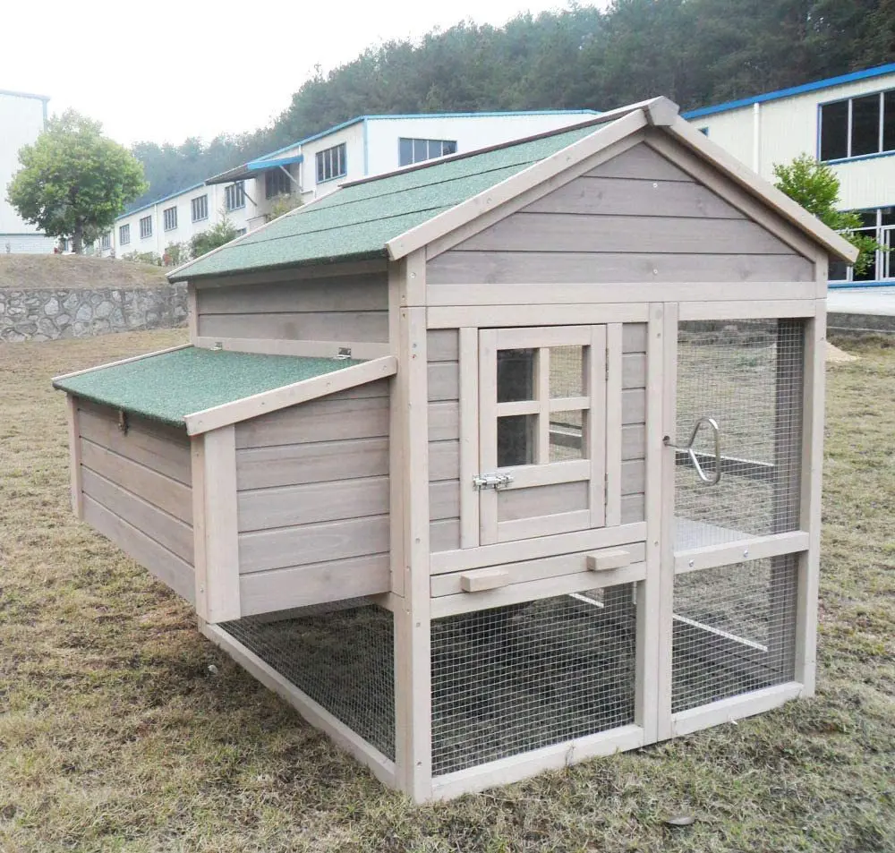 Custom sale independent egg box rainproof luxury wooden large outdoor chicken coop