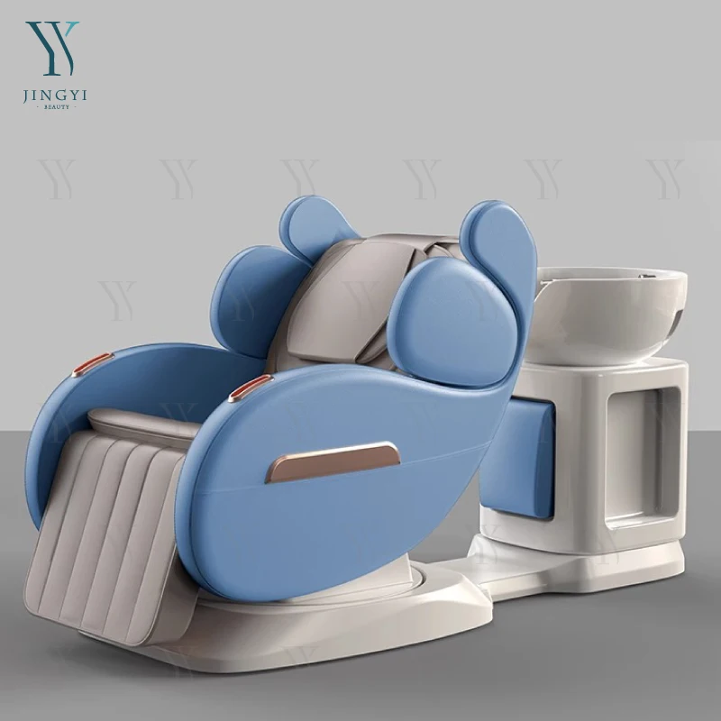 Customizable electric reclining knead massage shampoo chair hair salon washing water therapy head spa chair beauty