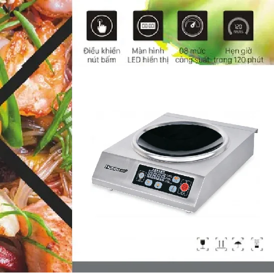 High power induction cooker 3500W frying stove table concave stainless steel electric hob large pot induction cooker