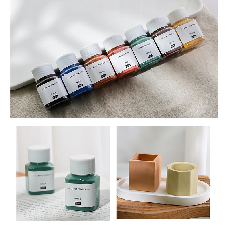 COLORS Powdered Color for Concrete Cement Mortar Homemade gypsum cement crafts