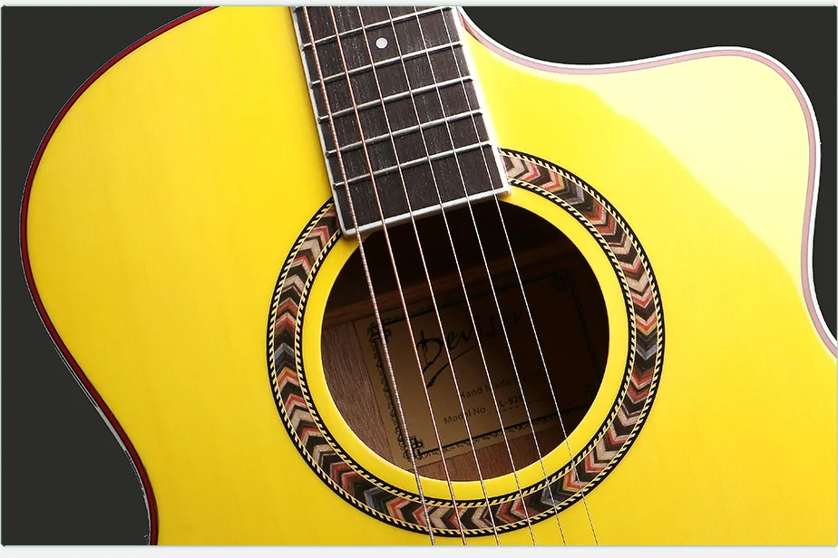 Deviser New Model Color Mahogany Cutaway Back 40 Inch Acoustic Guitar