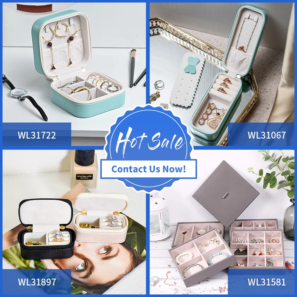 Mini Jewelry Travel Case Small Travel Portable Display Storage Box Mini Storage Organizer for Rings Earrings Necklaces Gifts
