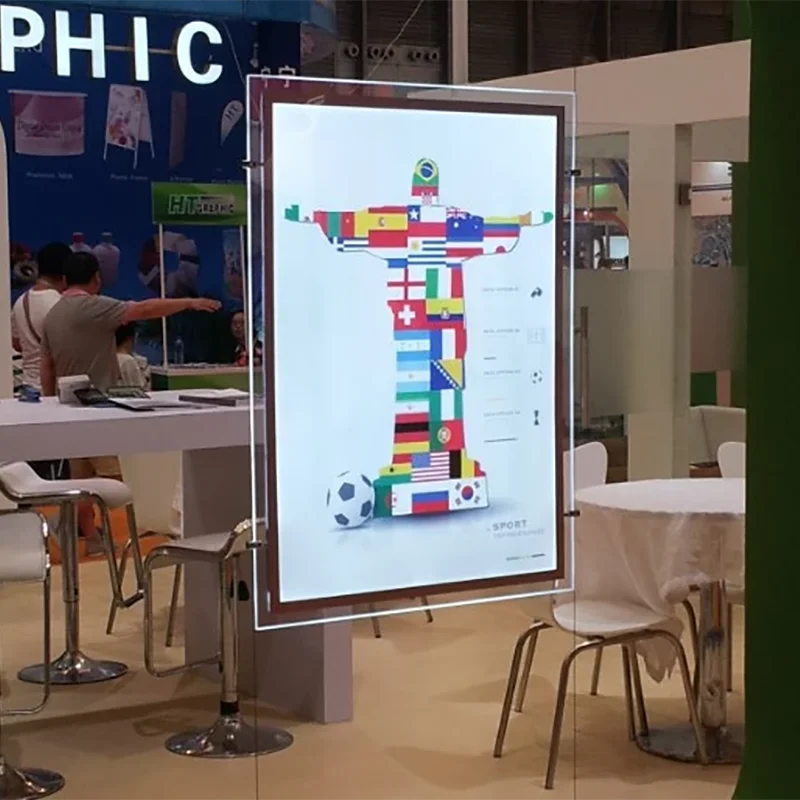 Guaranteed Quality Acrylic Crystal Light Box Rgb Crystal Light Box Large Size Led Crystal Light Box For Mall for A1 size