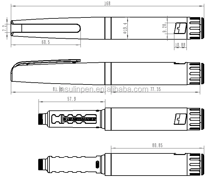 
Reusable HGH pen for 3ml liquid cartridge somatropin Human Growth Hormone Muscle Body Building 