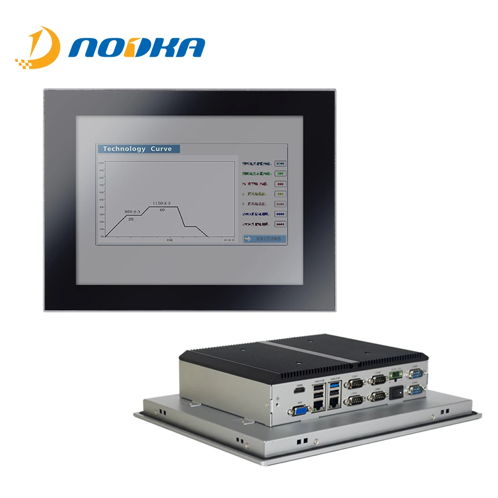 
12 inch capacitive touch screen embedded panel pc industrial 