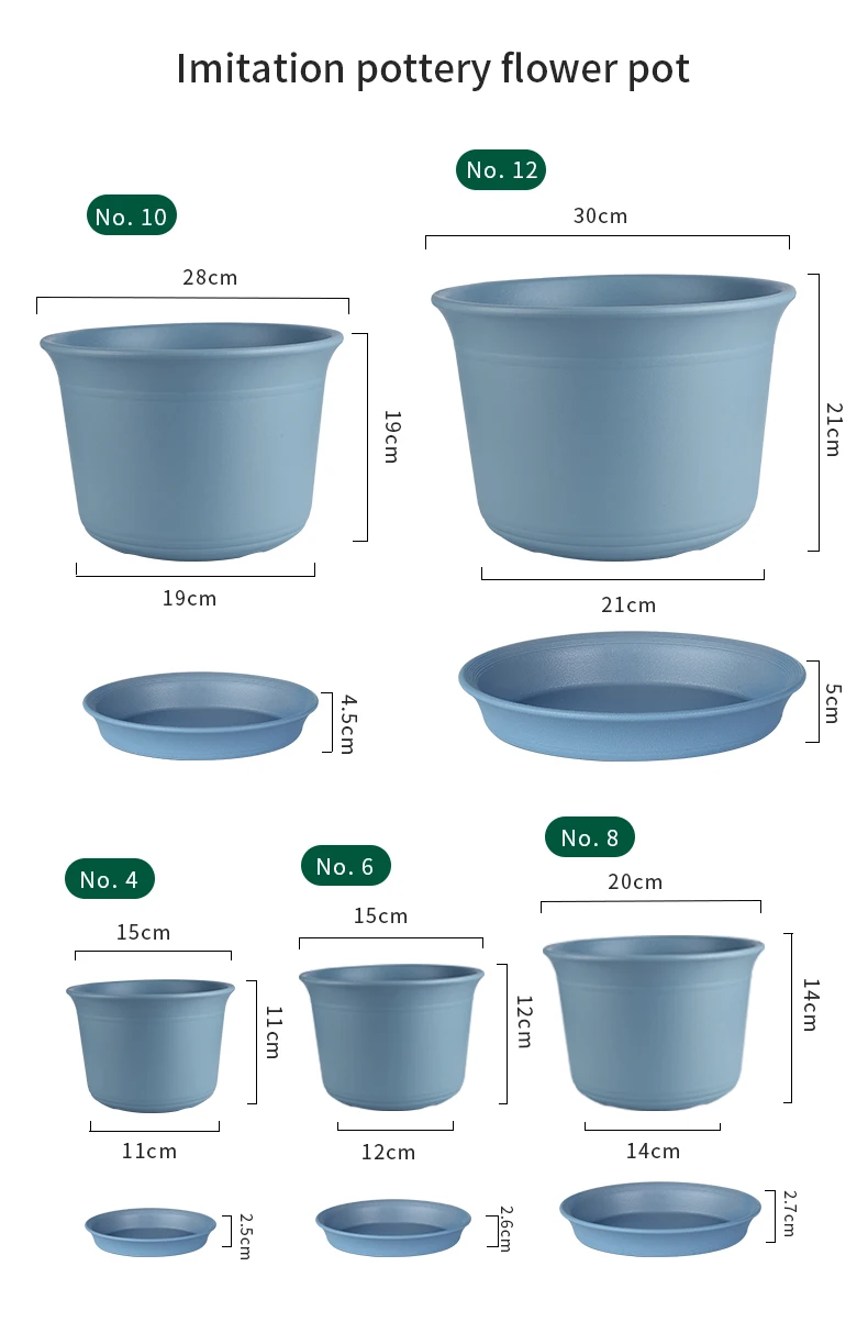 Marble Appearance Deepbang  Tell Threaded Flower Pots Indoor Green Plant Pot High Simulation Pot Flower for Planting