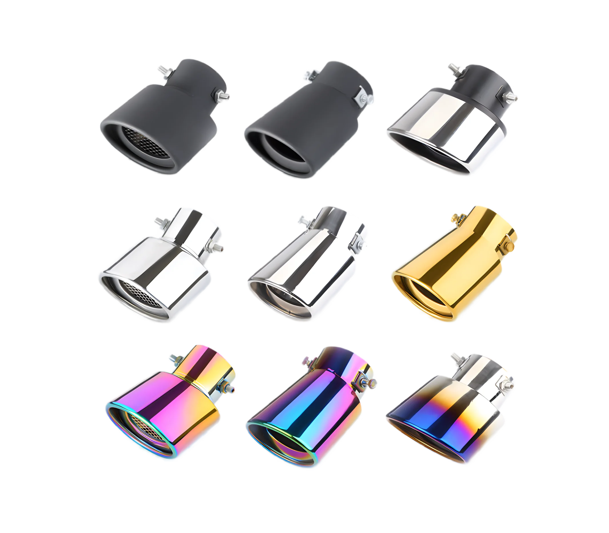 Exhaust Pipe Muffler Tail Tail Throat Universal Stainless Steel Car Modification Single Straight High Performance Rear Chaisheng