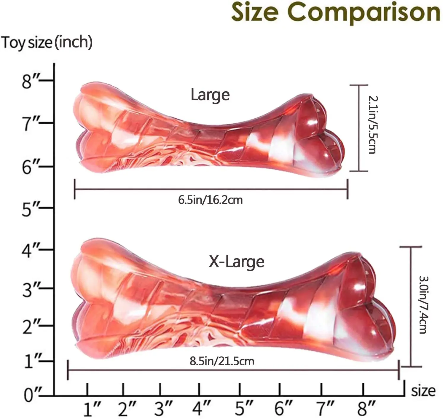 Dog Toys for Aggressive Chewers, Indestructible Durable Dog Chew Toys, Non-Toxic Food Grade Nylon Dog Bone Toy Reduces Boredom