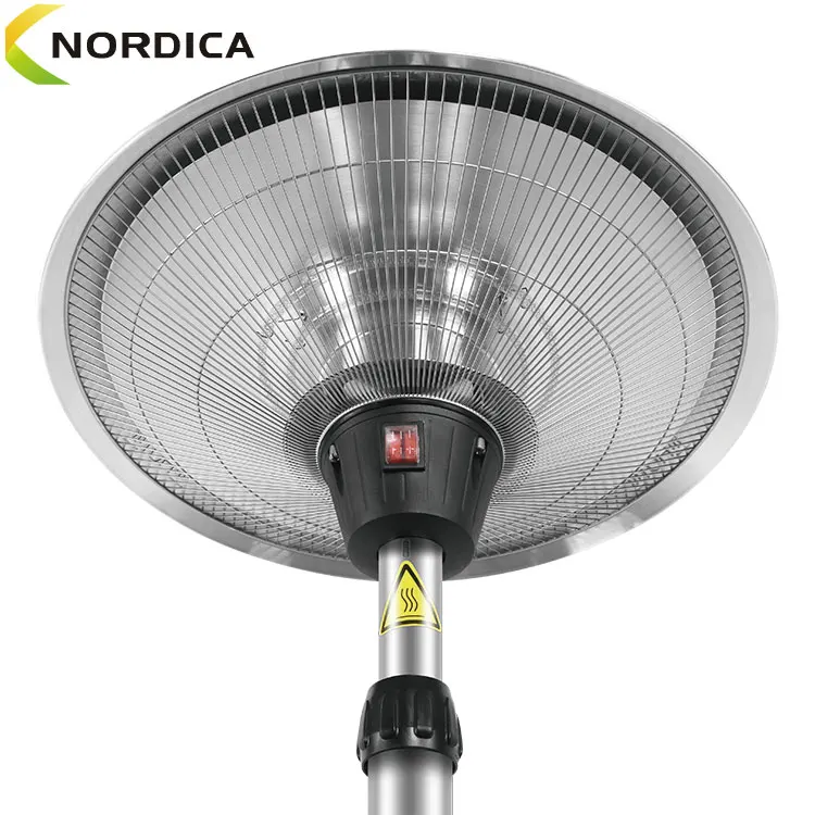 Freestanding Electric Terrace Heater Waterproof Infrared Terrace Stand Heater Umbrella Patio Heater