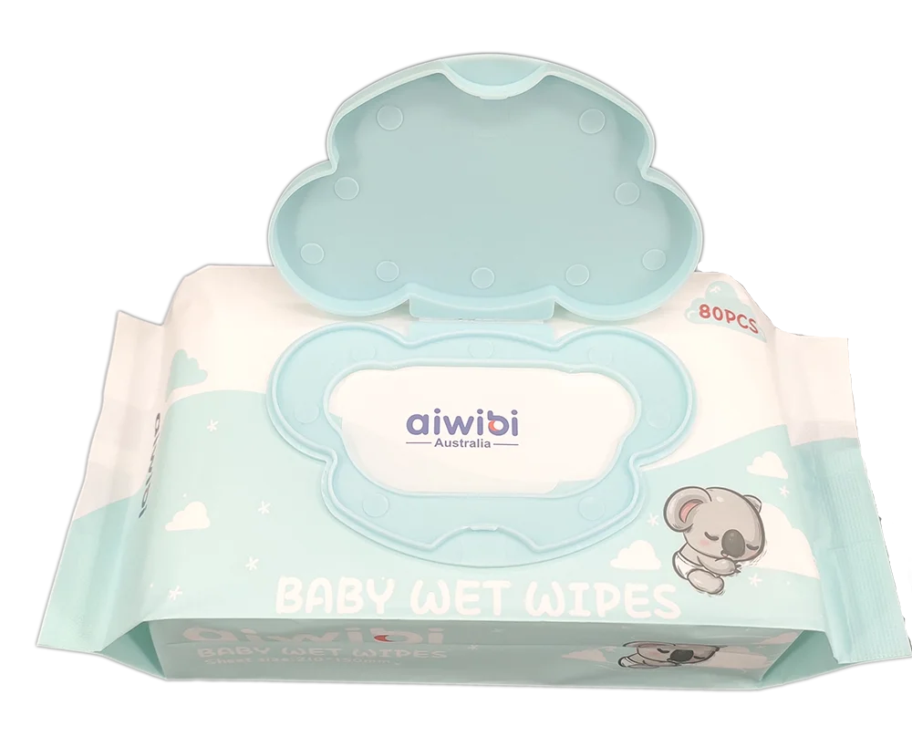 New arrival premium s alcohol free cute koala cover pearl pattern safe for baby cleaning baby wet wipe