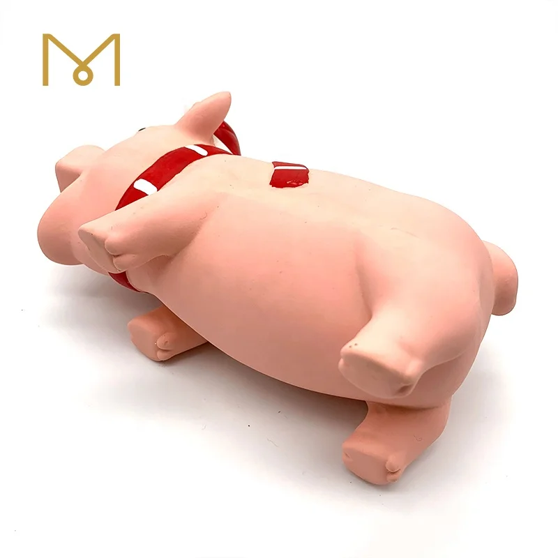 soft squeaky  latex rubber durable christmas pig dog puppy cat pig interactive pet toys manufacturer