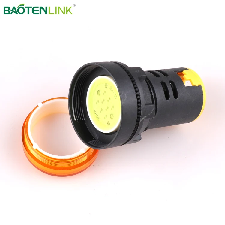  Round Plastic Ground Universal Multi-use Series Panel Pilot Signal Led Lights DC Voltage