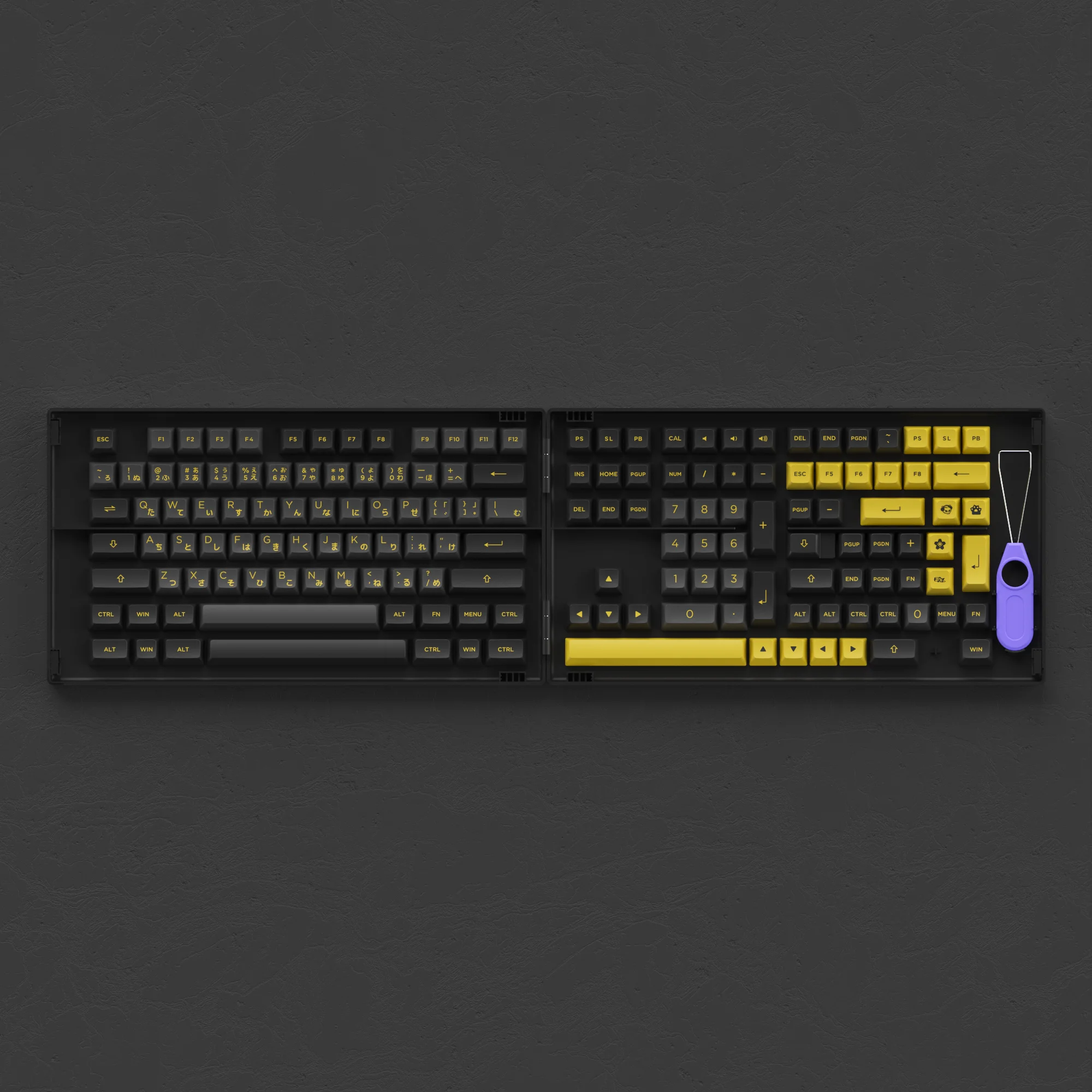 Akko doubleshot PBT Keycap set 60% 65% 75% custom layout mechanical keyboard Japanese Keycaps