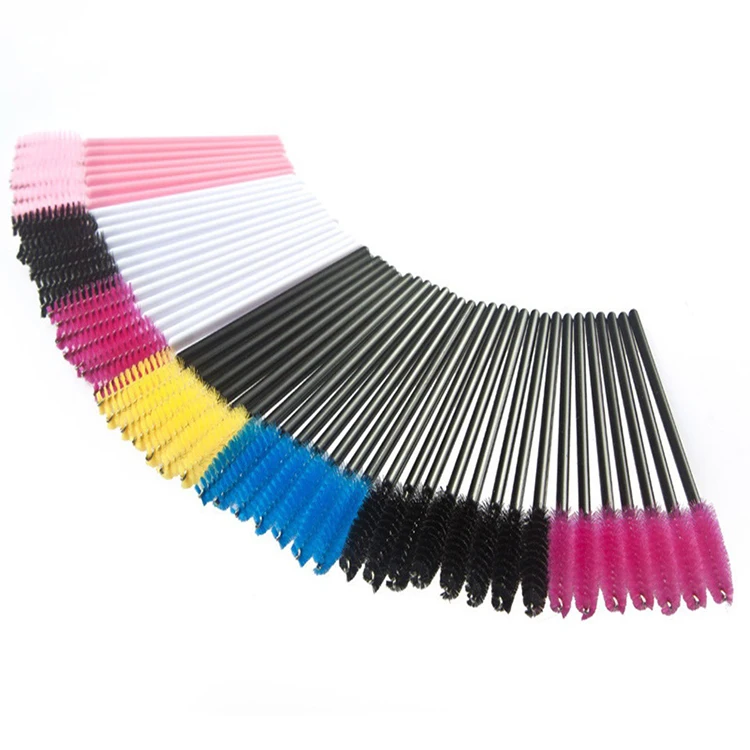 New Colorful Disposable Eyelash Mini Brush Mascara Applicator Wands Makeup Brushes