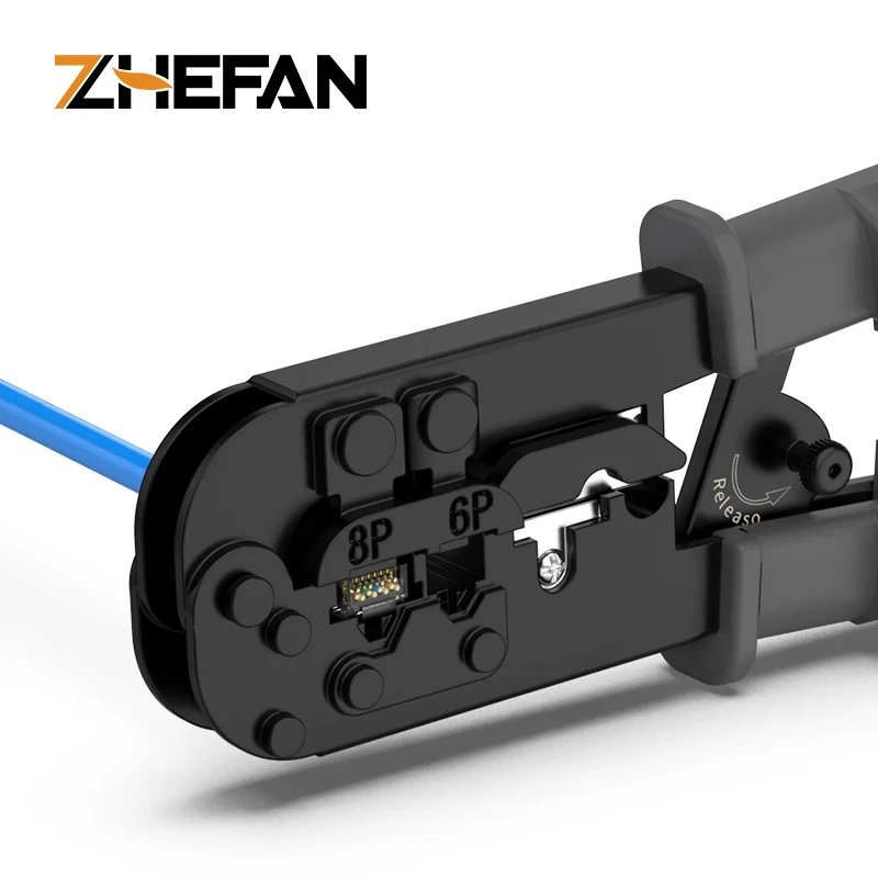 ZHEFAN Network Tool With Tester For 8p/6p/4p Network Crimper With Cable Tester Rj45 Crimping Tester Tool