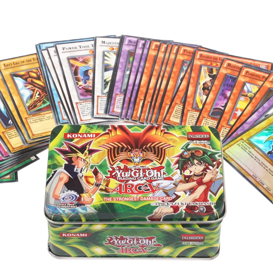 42 72 шт. Yu Gi Oh японская аниме железная коробка разные английские карты крыло дракон гигантский солдат Небесный Дракон флэш-карта для детей