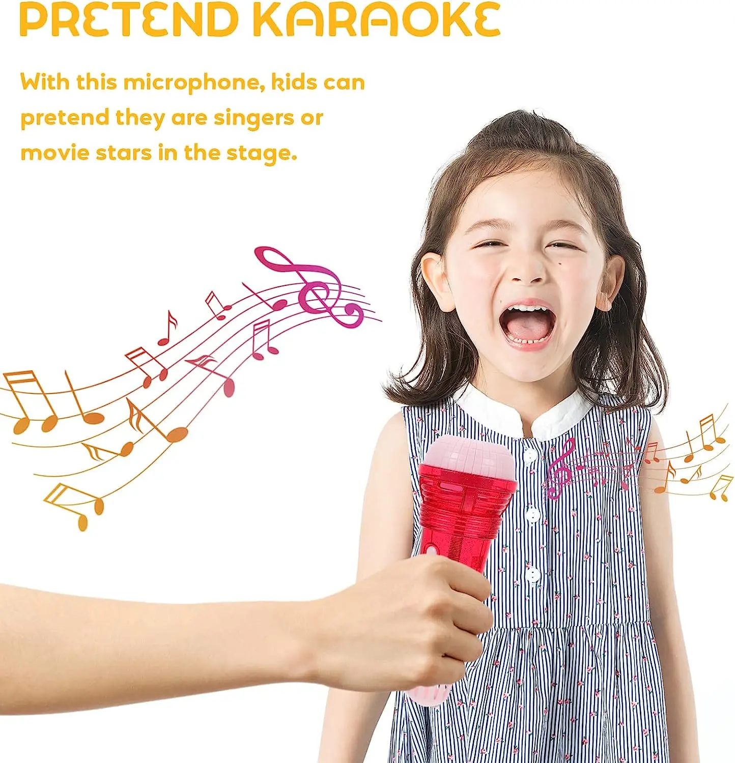 Kids Microphone, Echo Microphone Toy Plastic Play Karaoke Singing and Performance Training Supplies Early Educational Toy