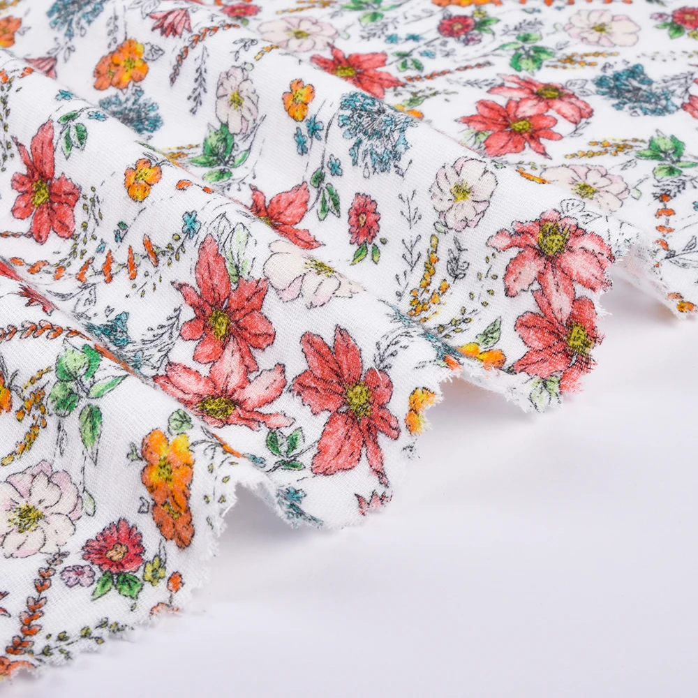 Woven Fabrics Cotton 100% Soft Digital Printing Cotton Poplin Fabric For Shirts