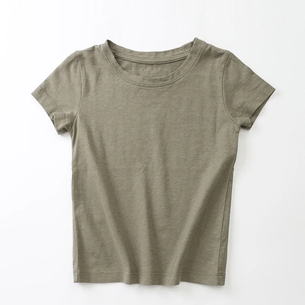 Wholesale 55% Hemp /45% Organic Cotton White Gray T-Shirts for Kids/Women/Men