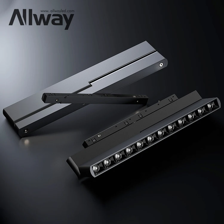 Allway Customize OEM ODM Indoor Bar Museum DALI Driver Dimmable Track Lighting System Magnetic Led Track Light