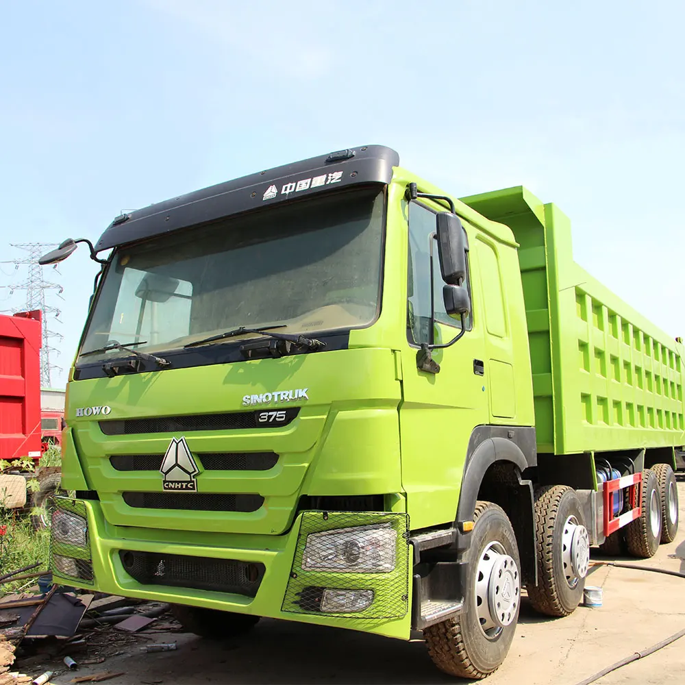 Second Hand Used Howo Sinotruck Dump Truck 60 Ton Tipper 8x4 12 Wheels Left Hand Drive For Africa Markets