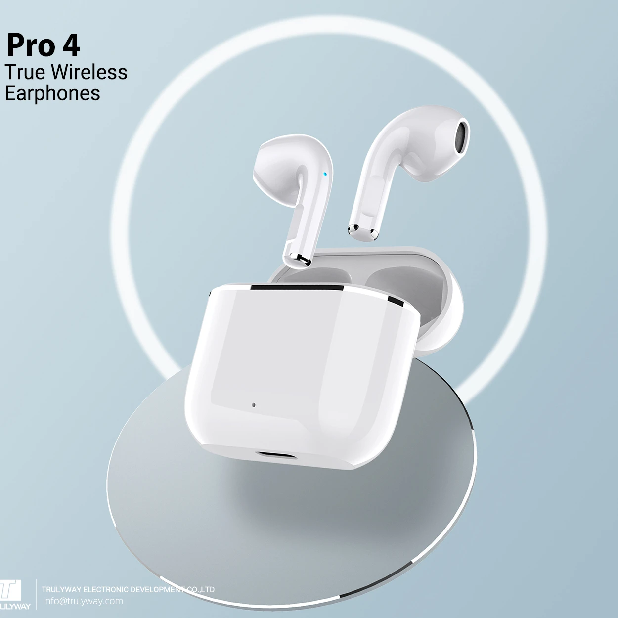 Smallest TWS Bluetooth Earbuds Type C Wireless Earphone Trulyway  PRO 4