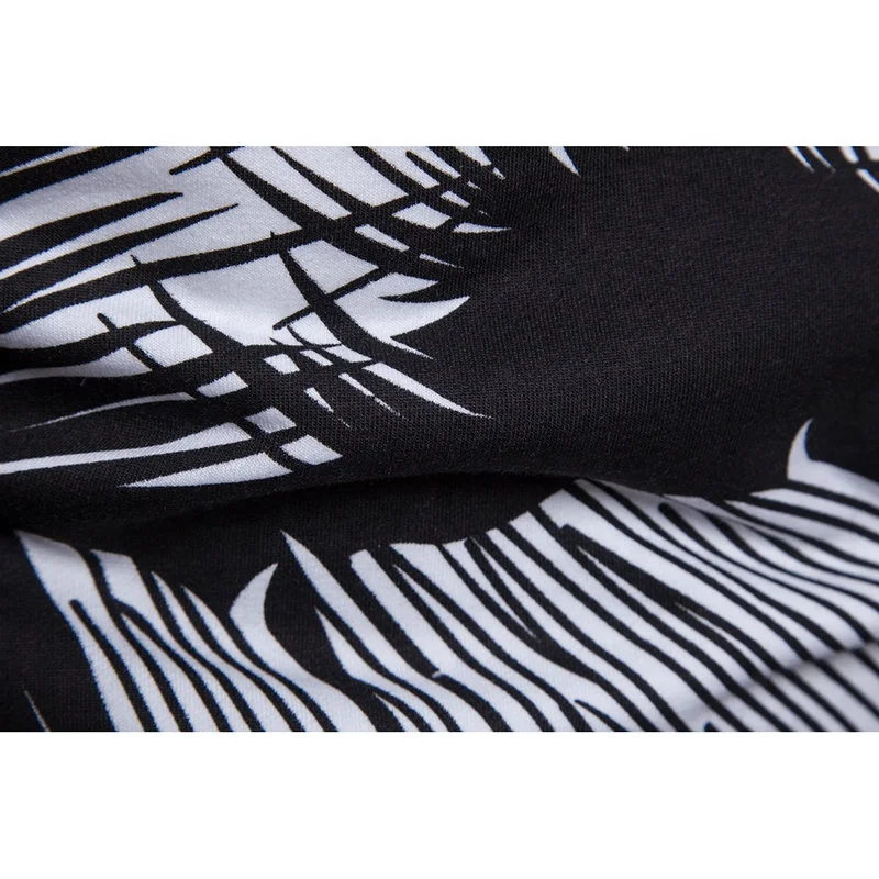 New Item Graffiti Printing Irregular Hem Long Sleeve T-Shirts for Men