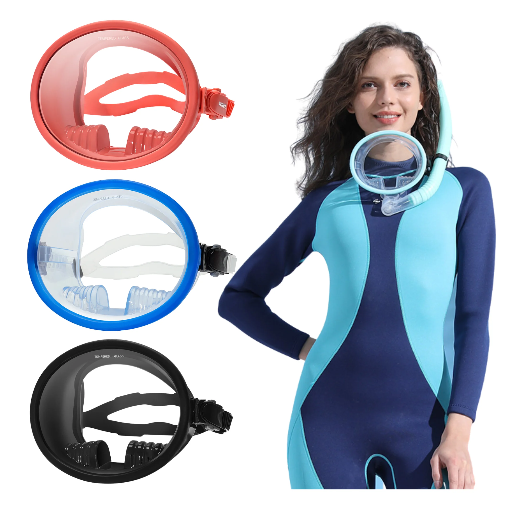 Wave Adult Scuba Diving Masks Gear Freediving Free Goggles Spearfishing Glasses Dive