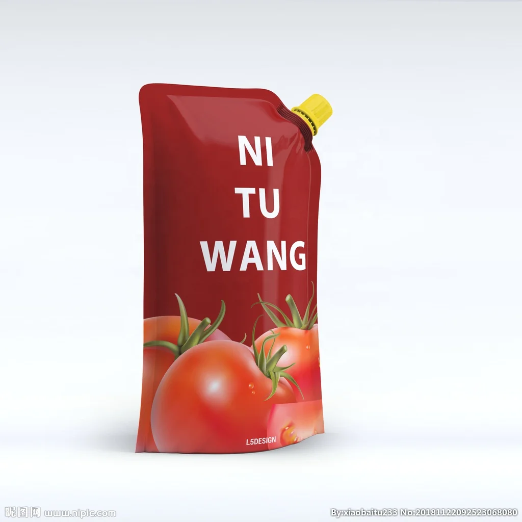 YIYANG Reusable Tomato Sauce Doy Pack Bag Standing Up Envase Doypack Food Spout Pouch 500Ml Wholesale