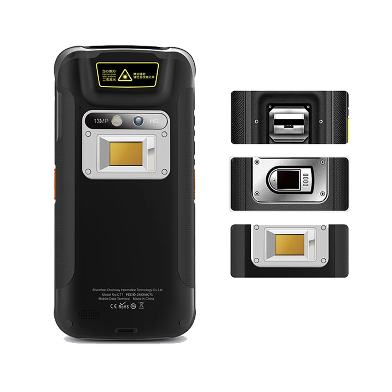 UHFHandheld PD  Android   With RFID NFC Biometric Fingerprint  RFID Barcode Scanner Inventory Restaurant Logistic Data Collector