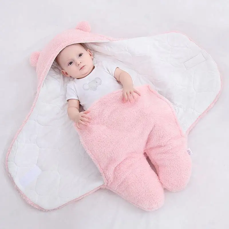baby textile Hot sales newborn swaddle wrap organic cotton Cute Newborn Sleeping Wrap bear baby sleeping bags Baby Products