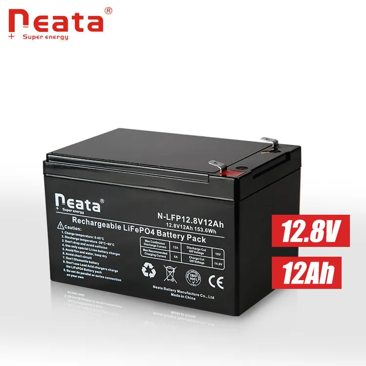 Neata Factory Customization Generator Replacement Deep Cycle Power Cylindrical 12V 12Ah LiFePO4 Lithium Battery