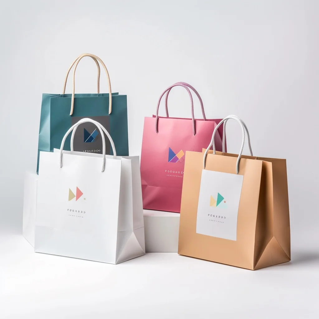 Custom Logo Printed Matt Laminated Pink Paper Shopping Bag With Grosgrain Ribbon Handle