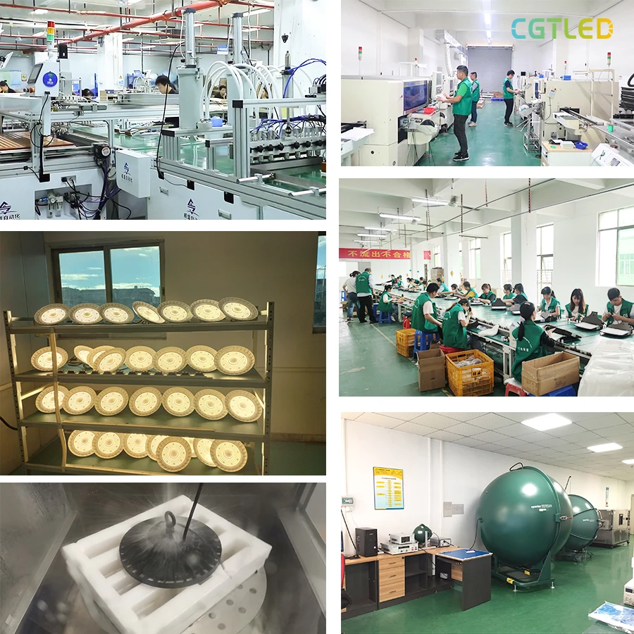 DLC 347V 200W 150w UFO Led High Bay Light Dimming Cost-Effective 5000K Workshop Sensor Fixture Spot Light