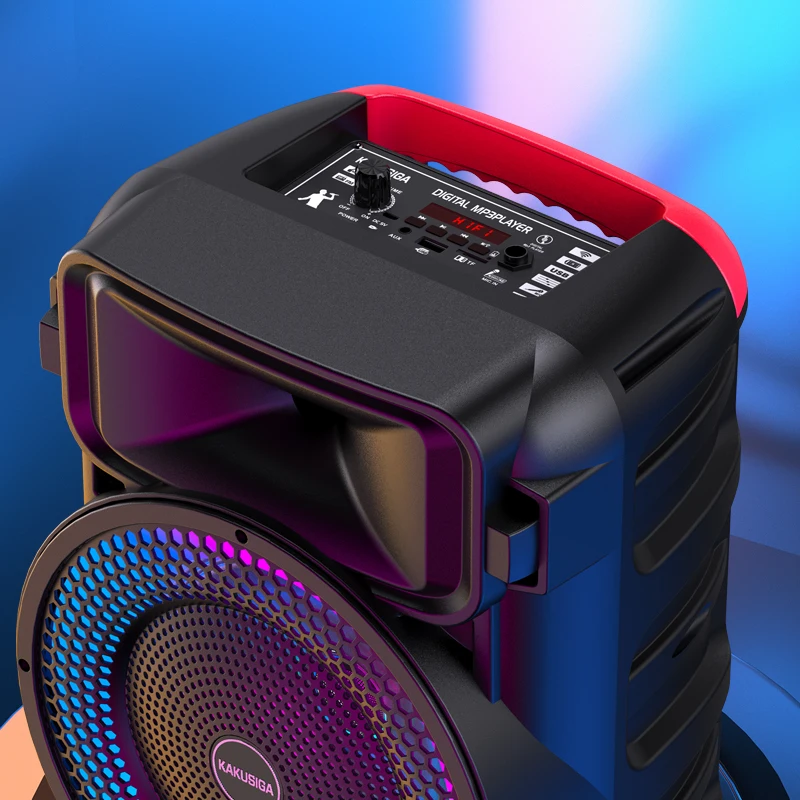 kakusiga&jokade  portable  convenient wireless outdoor Bt speaker party home KTV  audio stand speakers with Microphone