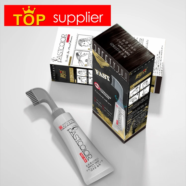 FULLY Factory New Easy FastColor Hair Dye Comb No Ammonia Black Hair Dye