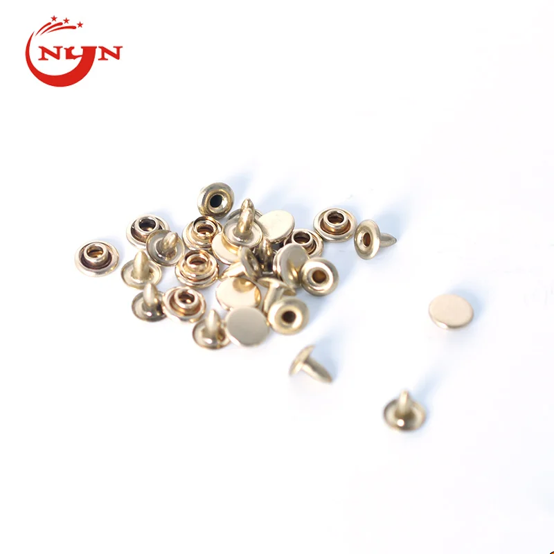 Manufacturers Supply Solid Brass Flat Head Cap Rapid Rivets Studs for Leather Belt Bag Jeans