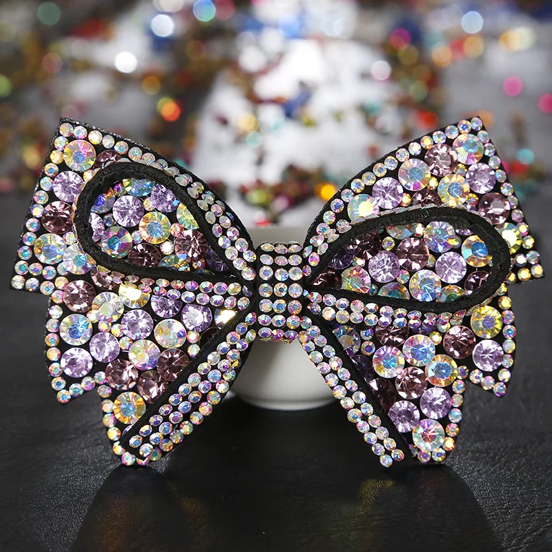 HX-322 с украшением в виде кристаллов; Ботильоны форма заколки для волос разноцветными стразами заколка стиль экокожа (полиуретан) цветочным принтом женские аксессуары девочек