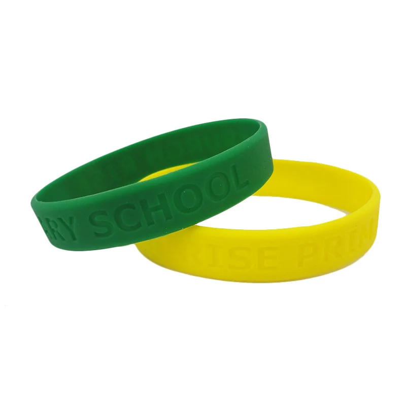 Personalized Thin Rubber Glow In Dark Custom Logo Bangle Wrist Band Wristband Silicone Bracelet