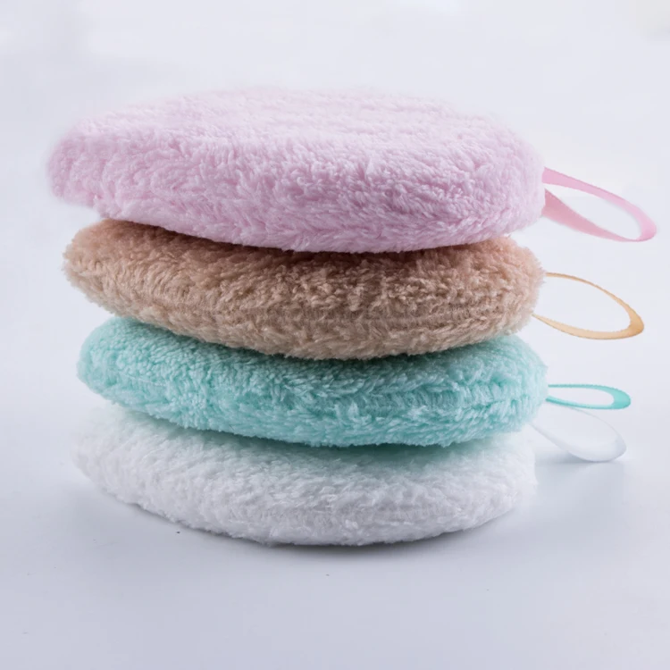 Private Label Reusable Cosmetic Product Face Makeup Cleansing Towel Cloth Tool Pink Love Heart Microfiber Cotton Remover Pad