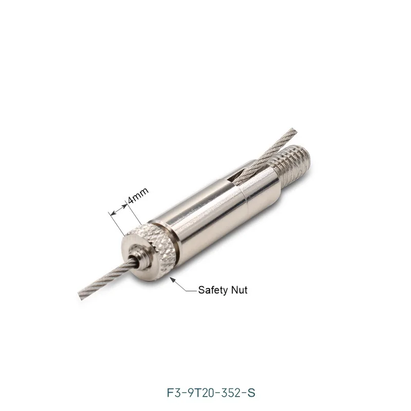 Flexible brass steel wire rope side exit cable gripper for lighting hanging system