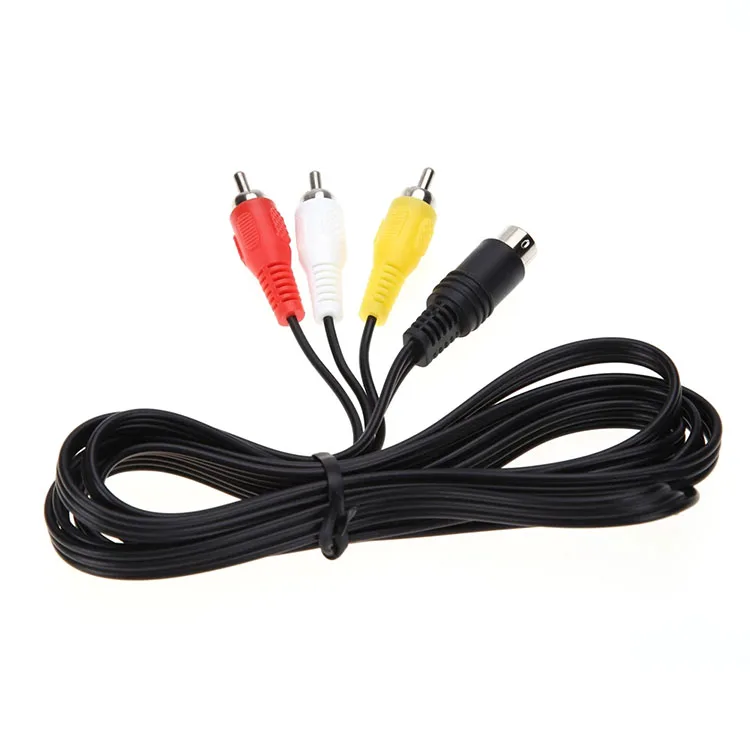 3 RCA 1 8 м 9 Pin Подключение аудио видео кабель AV шнур для Nintendo SEGA бытие 2/3 MD-игры Mega Drive модель 2